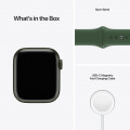 Apple Watch Series 7 GPS, 41mm Green Aluminium Case with Clover Sport Band - Regular_9