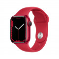 Apple Watch Series 7 GPS, 41mm RED Aluminium Case with RED Sport Band - Regular_1