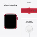 Apple Watch Series 7 GPS, 45mm RED Aluminium Case with RED Sport Band - Regular_9