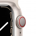 Apple Watch Series 7 GPS + Cellular, 41mm Starlight Aluminium Case with Starlight Sport Band - Regular_3