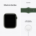 Apple Watch Series 7 GPS + Cellular, 45mm Green Aluminium Case with Clover Sport Band - Regular_9