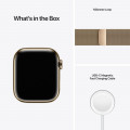 Apple Watch Series 7 GPS + Cellular, 41mm Gold Stainless Steel Case with Gold Milanese Loop_9