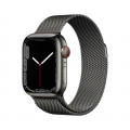 Apple Watch Series 7 GPS + Cellular, 41mm Graphite Stainless Steel Case with Graphite Milanese Loop_1