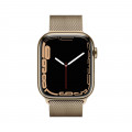 Apple Watch Series 7 GPS + Cellular, 45mm Gold Stainless Steel Case with Gold Milanese Loop_2