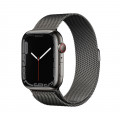 Apple Watch Series 7 GPS + Cellular, 45mm Graphite Stainless Steel Case with Graphite Milanese Loop_1