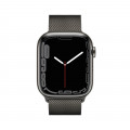 Apple Watch Series 7 GPS + Cellular, 45mm Graphite Stainless Steel Case with Graphite Milanese Loop_2