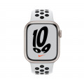 Apple Watch Nike Series 7 GPS, 41mm Starlight Aluminium Case with Pure Platinum/Black Nike Sport Band - Regular_2