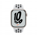 Apple Watch Nike Series 7 GPS, 45mm Starlight Aluminium Case with Pure Platinum/Black Nike Sport Band - Regular_2