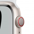 Apple Watch Nike Series 7 GPS + Cellular, 45mm Starlight Aluminium Case with Pure Platinum/Black Nike Sport Band - Regular_3