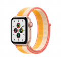 Apple Watch SE GPS + Cellular, 40mm Gold Aluminium Case with Maize/White Sport Loop_1