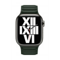 41mm / 40mm / 38mm Sequoia Green Leather Link - S/M_3