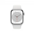 Apple Watch Series 8 GPS 41mm Silver Aluminium Case with White Sport Band_2