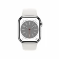 Apple Watch Series 8 GPS + Cellular 41mm Silver Stainless Steel Case with White Sport Band_2