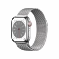 Apple Watch Series 8 GPS + Cellular 41mm Silver Stainless Steel Case with Silver Milanese Loop_1