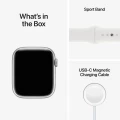 Apple Watch Series 8 GPS + Cellular 45mm Silver Aluminium Case with White Sport Band_8