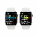 Apple Watch Series 8 GPS + Cellular 45mm Silver Stainless Steel Case with White Sport Band_7