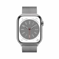 Apple Watch Series 8 GPS + Cellular 45mm Silver Stainless Steel Case with Silver Milanese Loop_2
