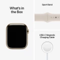 Apple Watch Series 8 GPS + Cellular 45mm Gold Stainless Steel Case with Starlight Sport Band_9