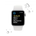 Apple Watch SE GPS 40mm Silver Aluminium Case with White Sport Band_4