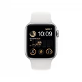 Apple Watch SE GPS 40mm Silver Aluminium Case with White Sport Band_2
