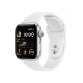 Apple Watch SE GPS 40mm Silver Aluminium Case with White Sport Band_1