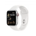 Apple Watch SE GPS + Cellular 40mm Silver Aluminium Case with White Sport Band_1