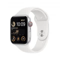 Apple Watch SE GPS + Cellular 44mm Silver Aluminium Case with White Sport Band_1