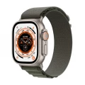Apple Watch Ultra GPS + Cellular, 49mm Titanium Case with Green Alpine Loop -Small_1