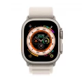 Apple Watch Ultra GPS + Cellular, 49mm Titanium Case with Starlight Alpine Loop - Small_2