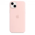 iPhone 14 Plus Silicone Case with MagSafe - Chalk Pink_4