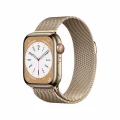 Apple Watch Series 8 GPS + Cellular 41mm Gold Stainless Steel Case with Gold Milanese Loop_1