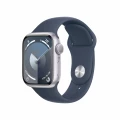 Apple Watch Series 9 GPS 41mm Silver Aluminium Case with Storm Blue Sport Band - S/M_1