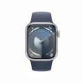 Apple Watch Series 9 GPS 41mm Silver Aluminium Case with Storm Blue Sport Band - S/M_2