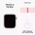 Apple Watch Series 9 GPS 41mm Pink Aluminium Case with Light Pink Sport Loop_10