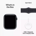 Apple Watch Series 9 GPS 45mm Midnight Aluminium Case with Midnight Sport Band - S/M_10