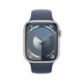 Apple Watch Series 9 GPS 45mm Silver Aluminium Case with Storm Blue Sport Band - S/M_2