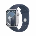 Apple Watch Series 9 GPS 45mm Silver Aluminium Case with Storm Blue Sport Band - S/M_1