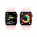 Apple Watch Series 9 GPS 45mm Pink Aluminium Case with Light Pink Sport Loop_8