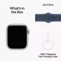 Apple Watch Series&nbsp;9 GPS + Cellular 41mm Silver Aluminium Case with Storm Blue Sport Band - S/M_10