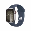 Apple Watch Series&nbsp;9 GPS + Cellular 41mm Silver Stainless Steel Case with Storm Blue Sport Band - S/M_1