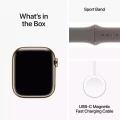 Apple Watch Series&nbsp;9 GPS + Cellular 41mm Gold Stainless Steel Case with Clay Sport Band - S/M_10