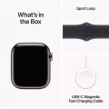 Apple Watch Series&nbsp;9 GPS + Cellular 41mm Graphite Stainless Steel Case with Midnight Sport Band - S/M_10