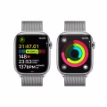 Apple Watch Series&nbsp;9 GPS + Cellular 45mm Silver Stainless Steel Case with Silver Milanese Loop_8