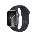 Apple Watch Series&nbsp;9 GPS + Cellular 45mm Graphite Stainless Steel Case with Midnight Sport Band - M/L_1
