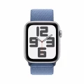Apple Watch SE GPS 44mm Silver Aluminium Case with Winter Blue Sport Loop_2