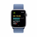Apple Watch SE GPS 44mm Silver Aluminium Case with Winter Blue Sport Loop_6