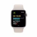 Apple Watch SE GPS + Cellular 44mm Starlight Aluminium Case with Starlight Sport Band - S/M_6