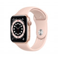 Apple Watch Series 6 GPS, 44mm Gold Aluminium Case with Pink Sand Sport Band_1