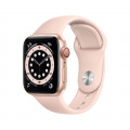 Apple Watch Series 6 GPS + Cellular, 40mm Gold Aluminium Case with Pink Sand Sport Band_1