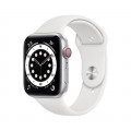 Apple Watch Series 6 GPS + Cellular, 44mm Silver Aluminium Case with White Sport Band_1